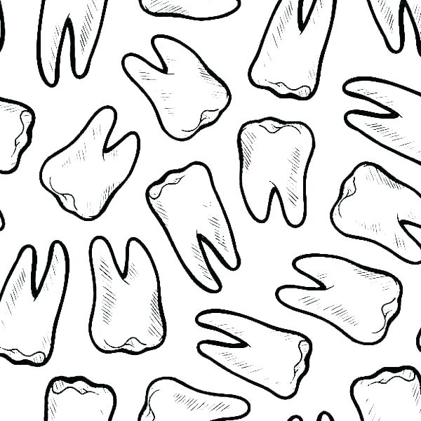 600x600 Tooth Coloring Page Tooth And Toothbrush Coloring Pages