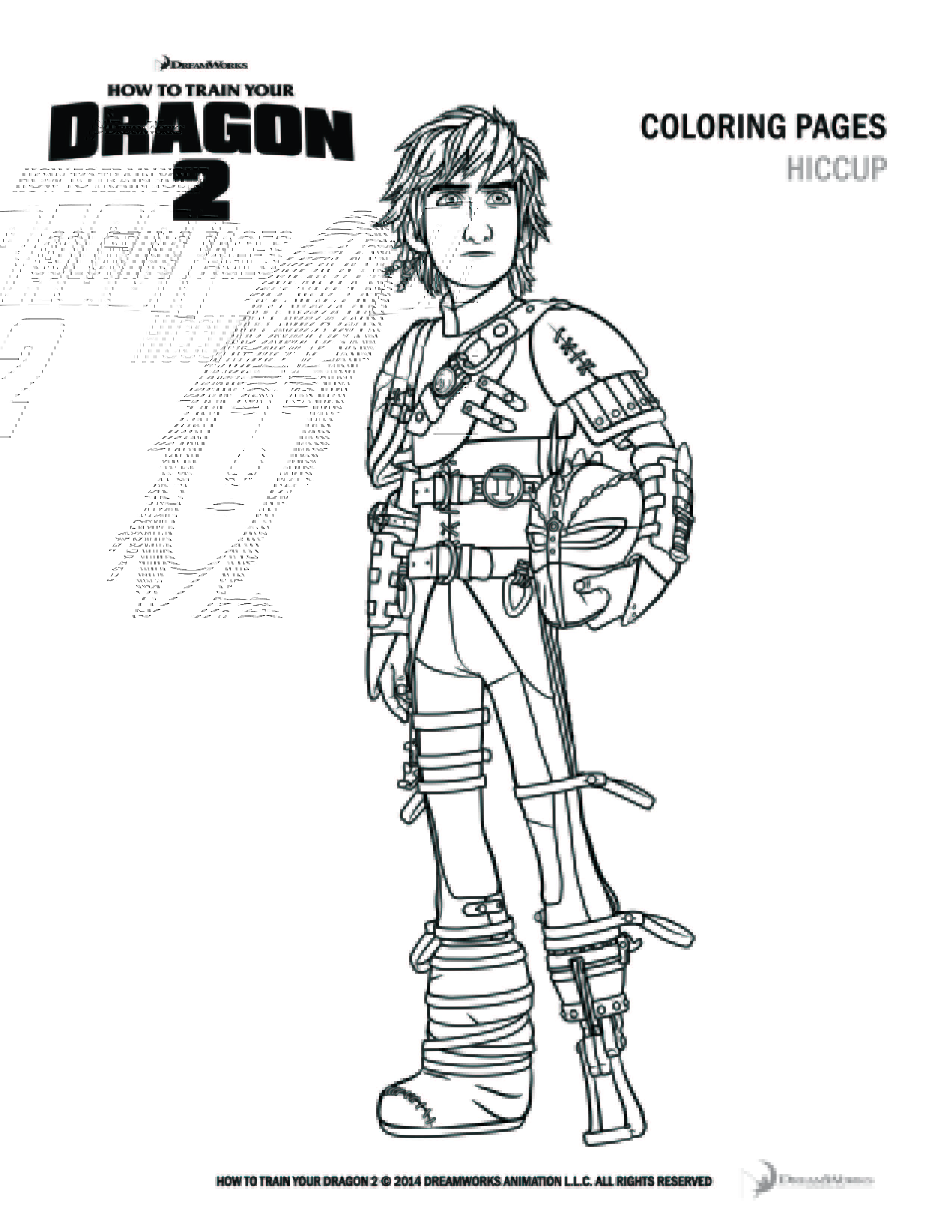 2550x3300 How To Train Your Dragon Coloring Pages Toothless And Hiccup