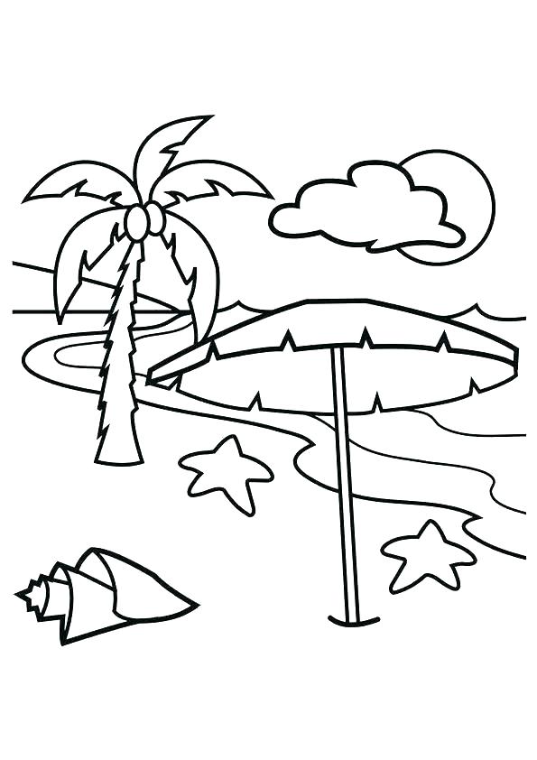 595x842 Coloring Pages Beach