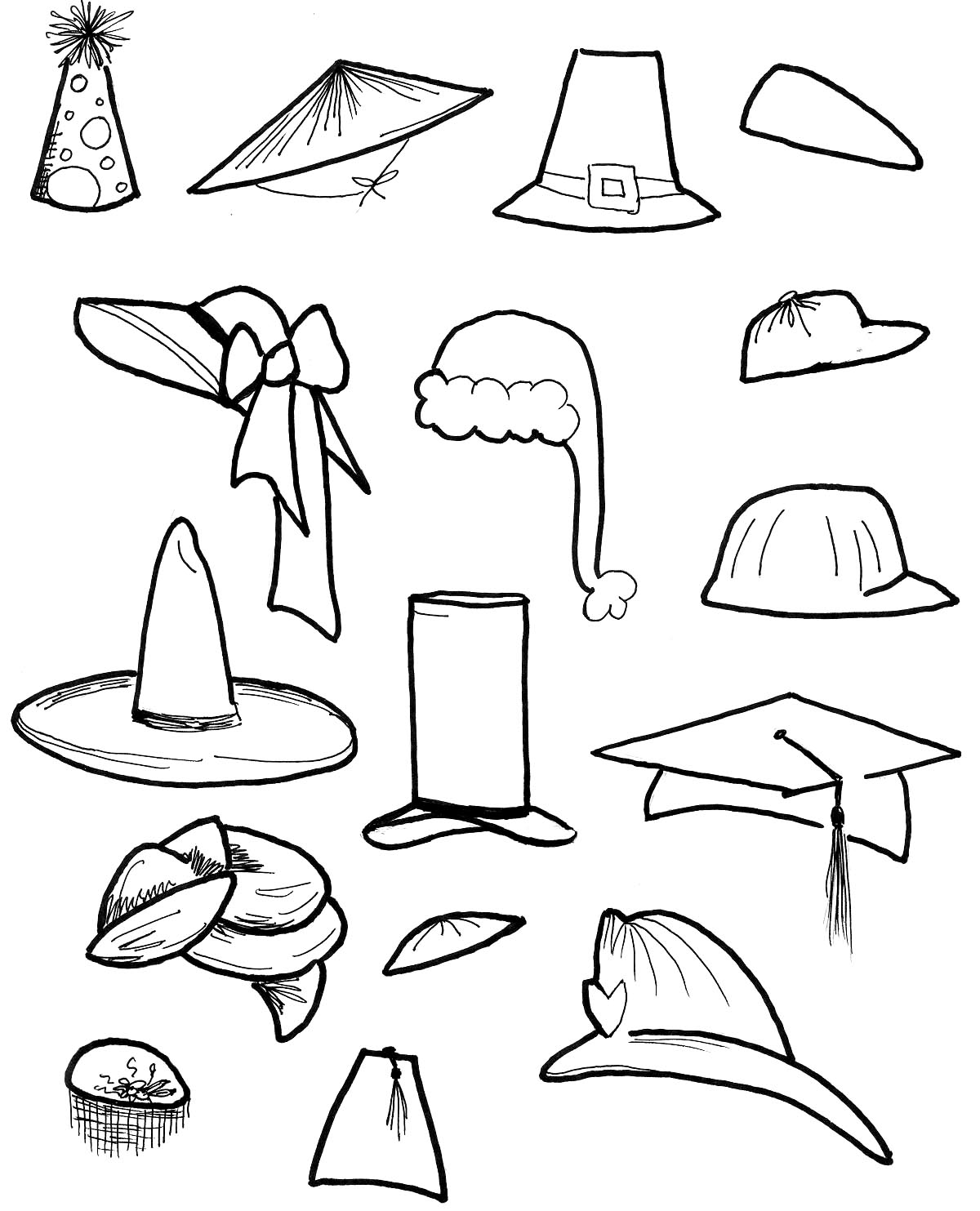 1200x1483 Free Printable Top Hat Coloring Page 14 Of A Rallytv Org Within