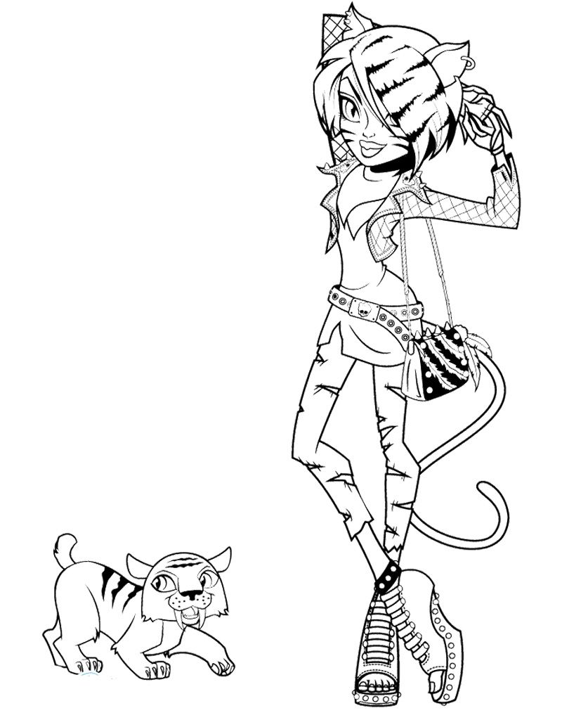 800x1034 Monster High Pets Coloring Pages Posts Related To Toralei Stripe