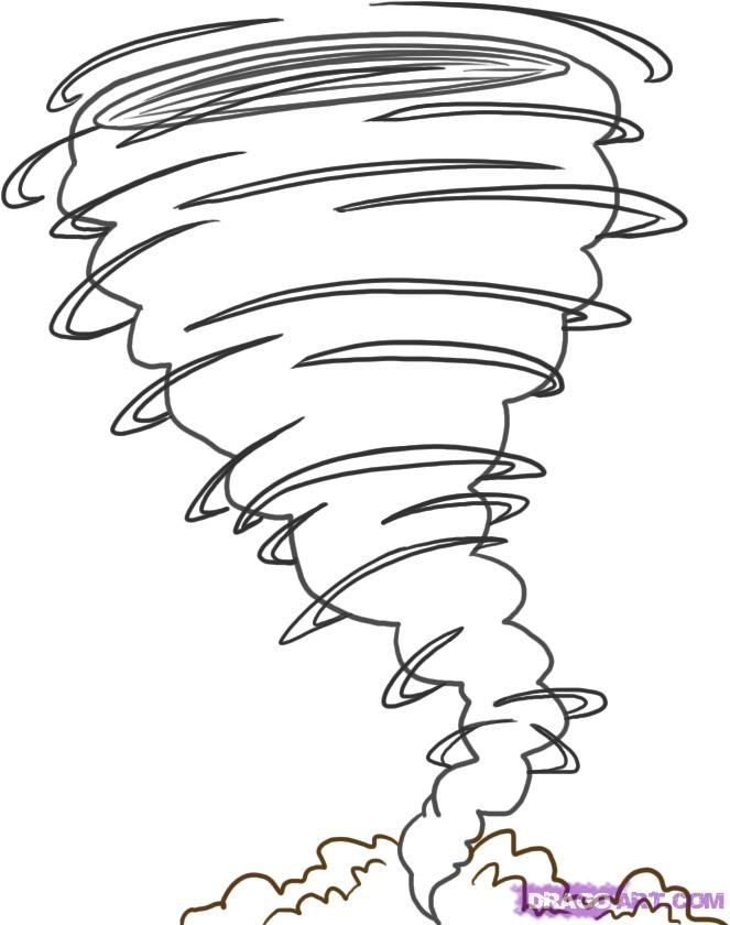 663x840 Tornado coloring pages How To Draw A Tornado Step 4 Readers