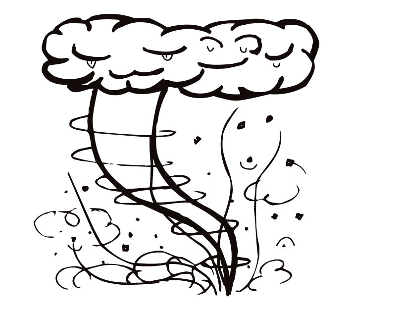 810x630 Tornado Coloring Page