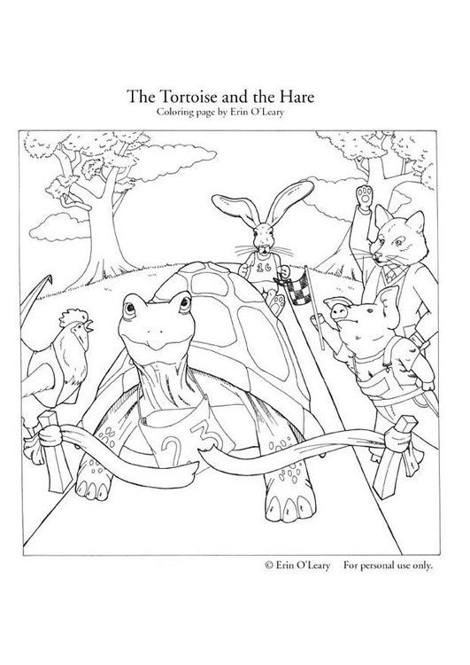 531x750 Coloring Page The Tortoise And The Hare
