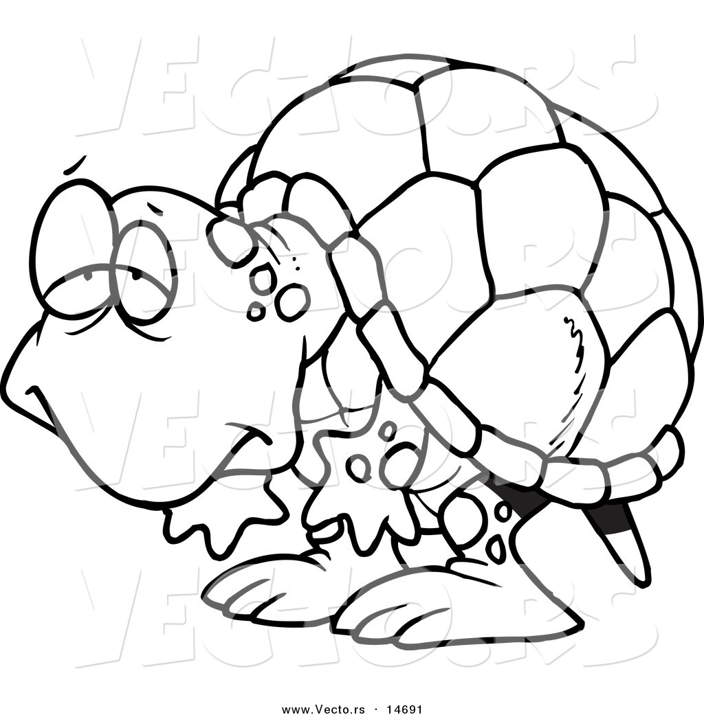 Vector Of A Cartoon Tired Old Tortoise 1024x1044 Vector Of A Cartoon Tired Old Tortoise