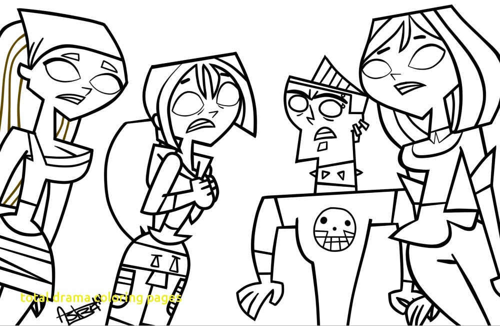 1000x651 Total Drama Coloring Pages With Total Drama Island Coloring Pages