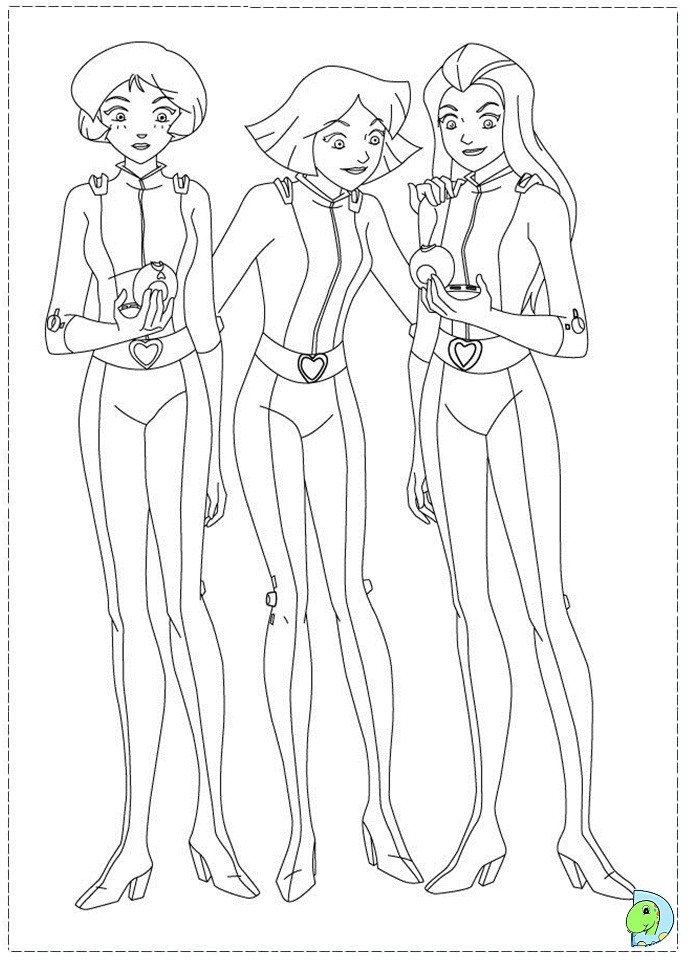 691x960 Totally Spies Coloring Page