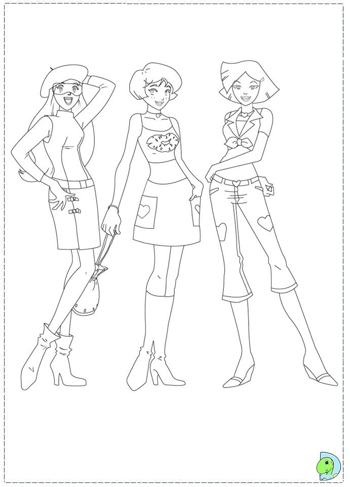 691x960 Totally Spies Coloring Pages Colorir