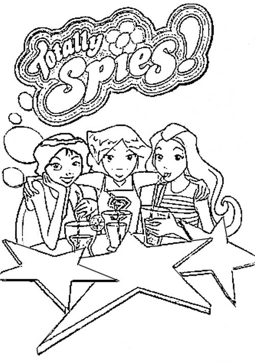 500x713 Coloring Page Tv Series Coloring Page Totally Spies