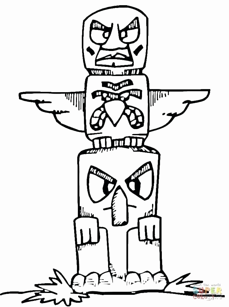 750x1006 Totem Pole Faces Coloring Pages Collection This Is Totem Pole