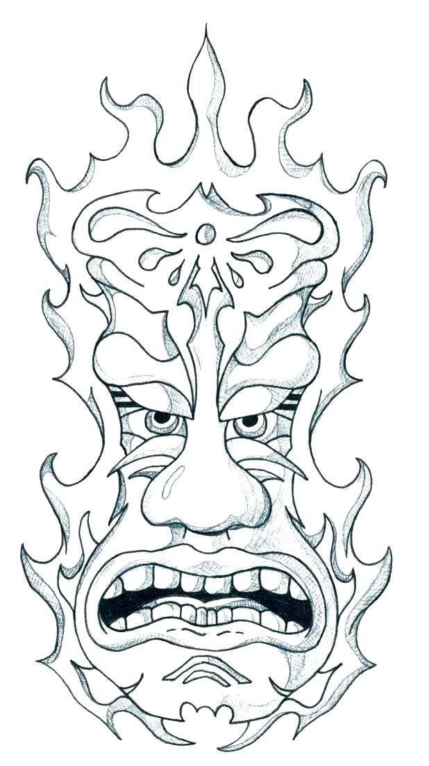 618x1104 Totem Pole Coloring Page