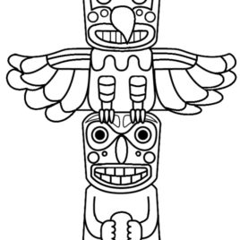 268x268 Coloring Pages Totem Animals Archives