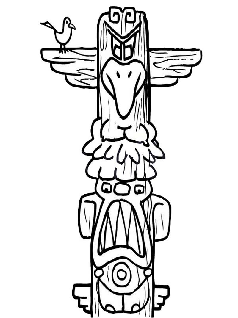 800x1069 Extraordinary Design Totem Pole Coloring Pages Alaska Images