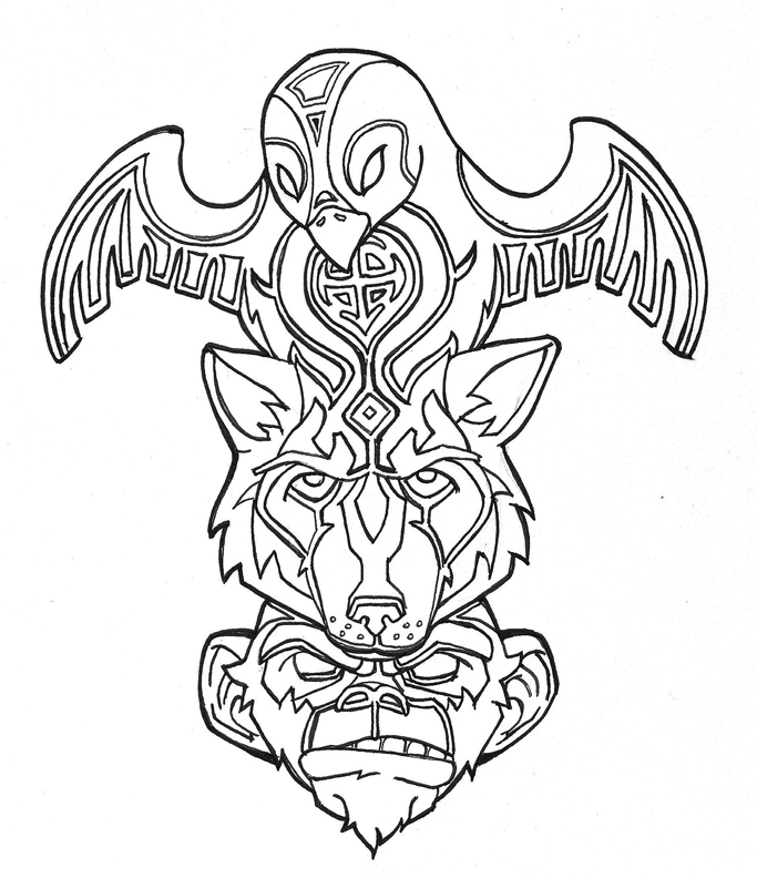 Totem Pole Coloring Page 296612 683x792 Totem Pole Coloring Page 296612