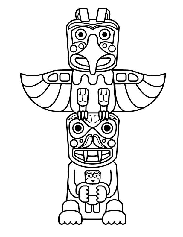 Free Printable Totem Pole Coloring Pages For Kids Totems, Free 612x792 Free Printable Totem Pole Coloring Pages For Kids Totems, Free