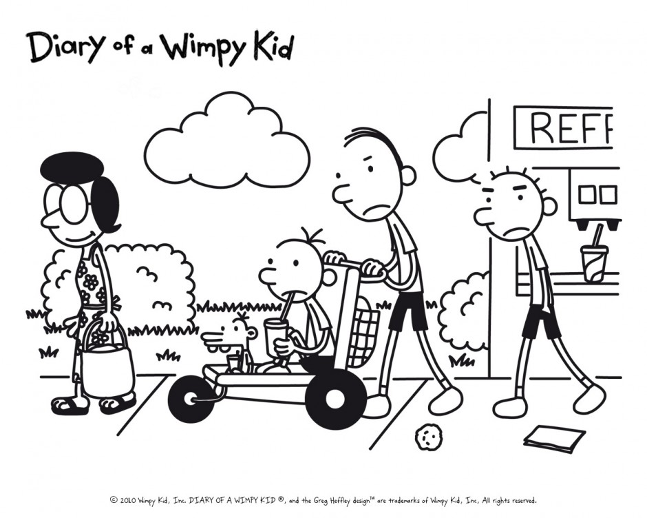 940x752 Diary Of A Wimpy Kid Coloring Pages