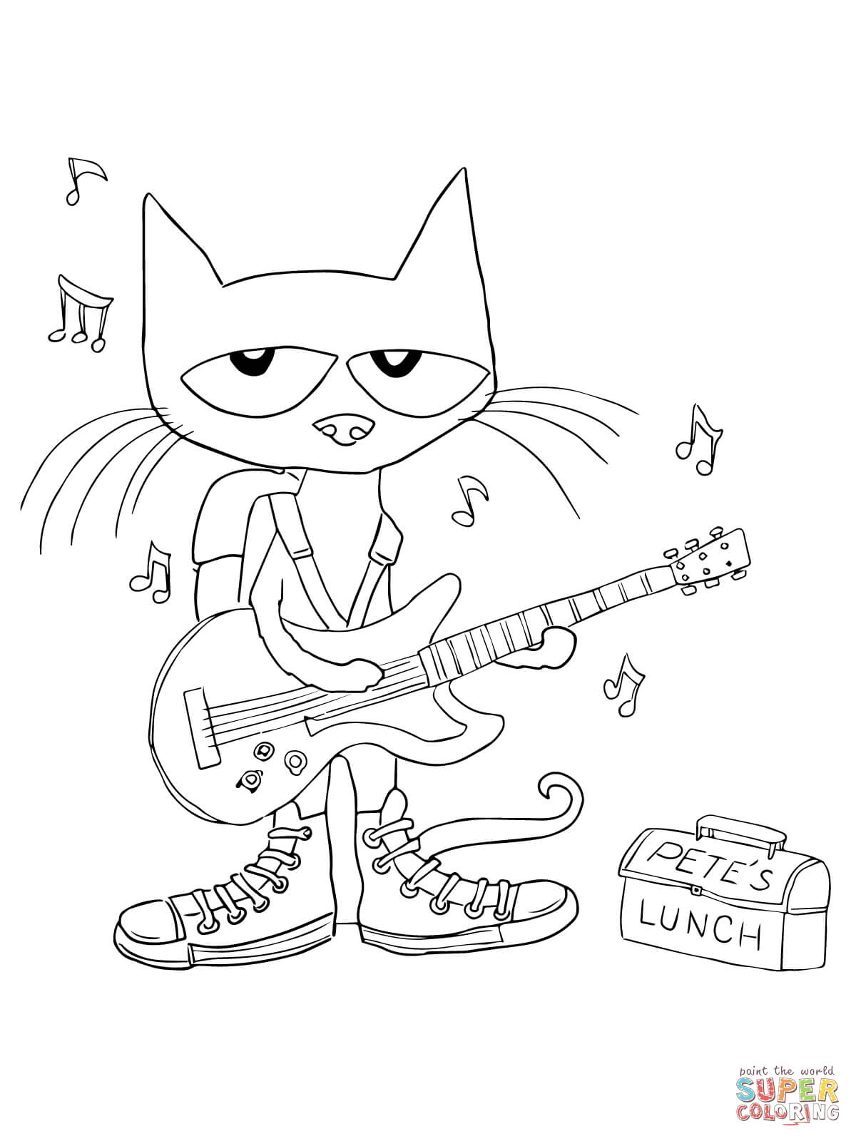 1200x1600 Endorsed Pete The Cat Coloring Page Free Printable Pages