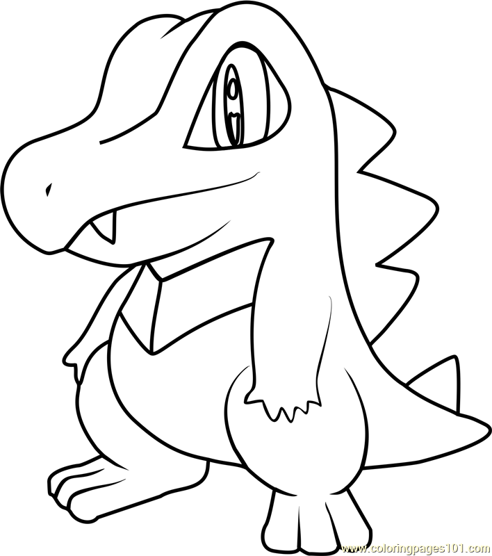 708x800 Totodile Pokemon Coloring Page