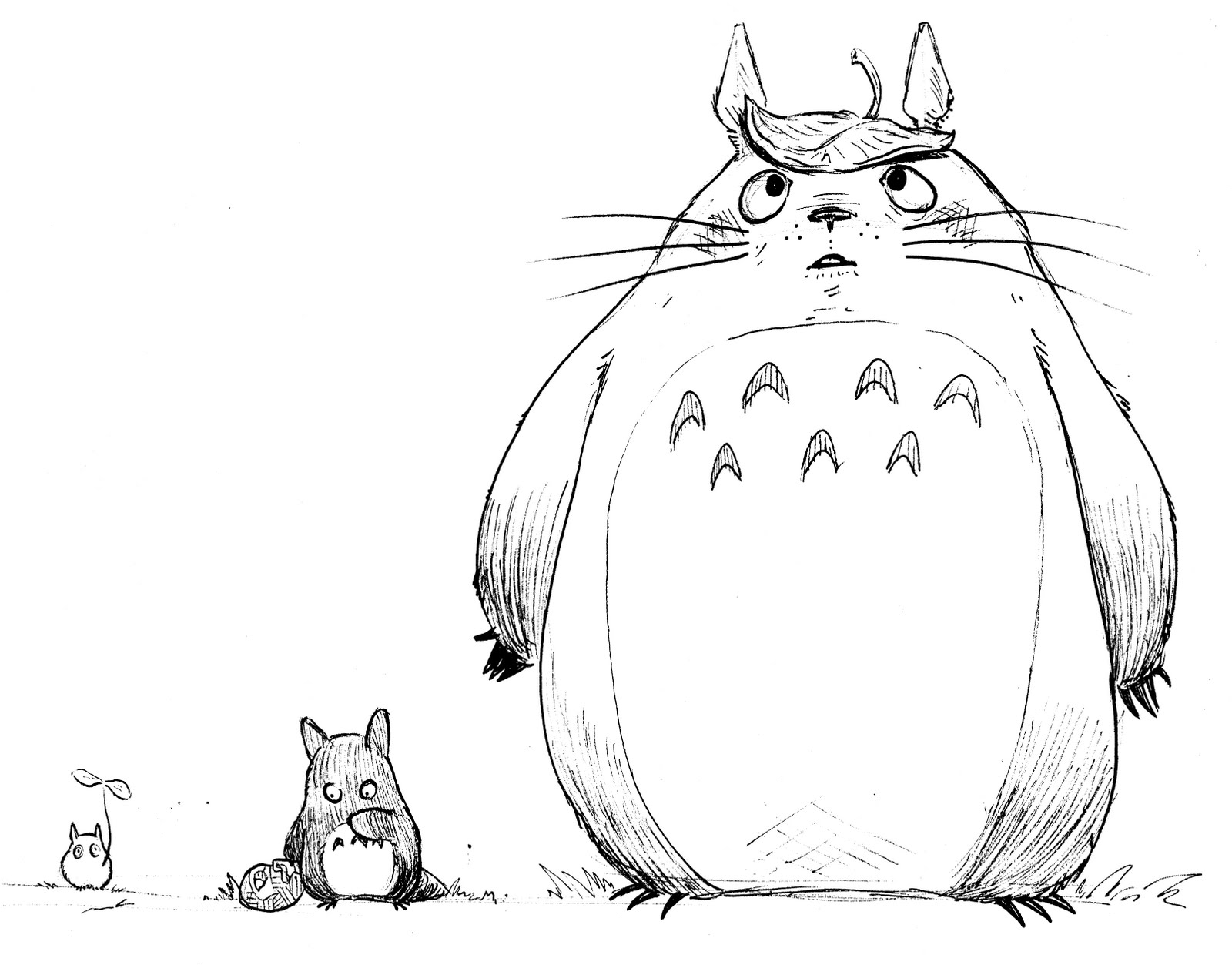 1600x1253 My Neighbor Totoro Coloring Pages 395765 Lively