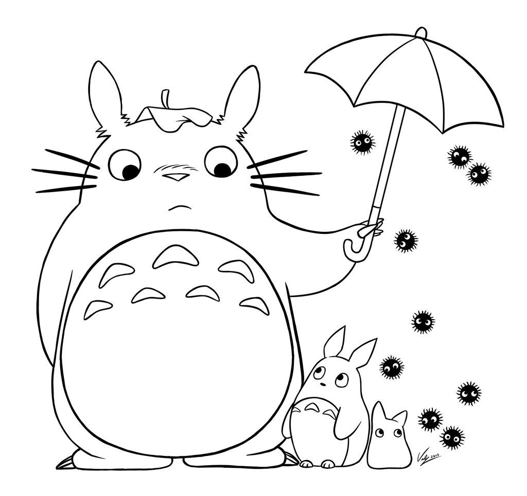 1024x965 Selected Ponyo Printable Coloring Pages Totoro Colouring Page Kids