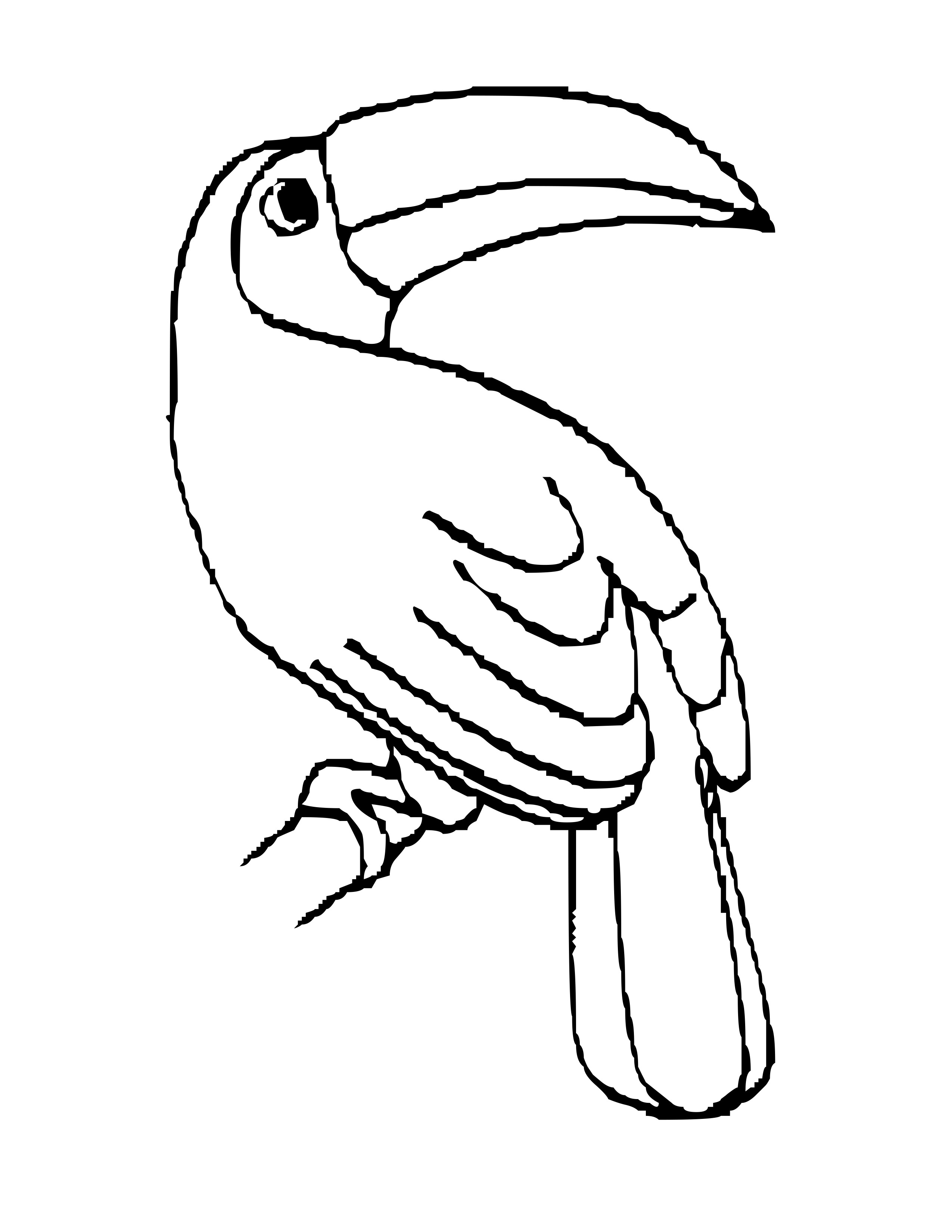 2550x3300 Toucan Bird Coloring Page