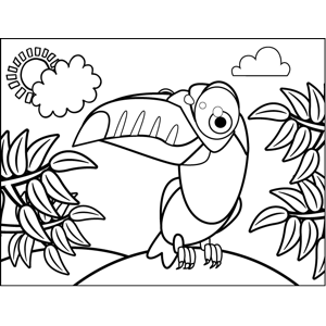 300x300 A Proud Toucan Shows Off His Big, Beautiful Beak In This Printable