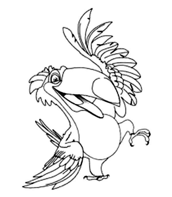 600x686 Rafael The Romantic Toco Toucan From Rio Movie Coloring Pages