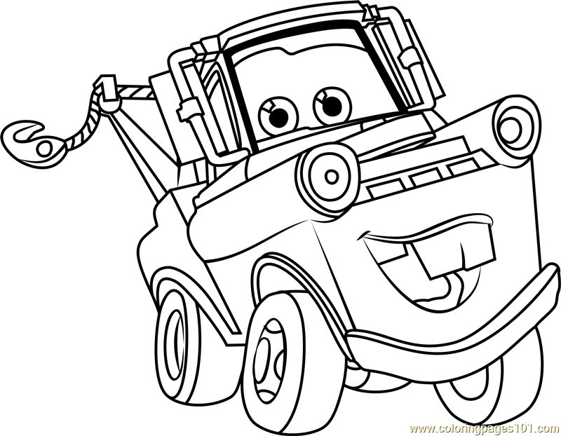 81263 Tow Mater From Cars 3 Mater Coloring Pages 800x622 81263 Tow Mater From Cars 3 Mater Coloring Pages