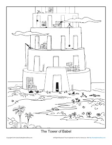 The Tower Of Babel Coloring Page Printable Sheet 230x298 The Tower Of Babel Coloring Page Printable Sheet