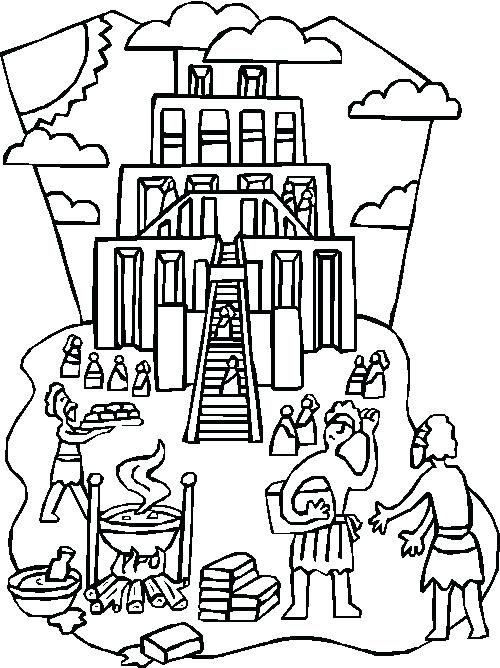 Tower Of Babel Coloring Page Best Bible Images On Activities 500x668 Tower Of Babel Coloring Page Best Bible Images On Activities