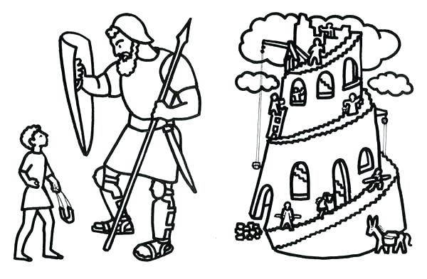 Tower Of Babel Coloring Page Pages Bible Colouring Sheets 600x393 Tower Of Babel Coloring Page Pages Bible Colouring Sheets