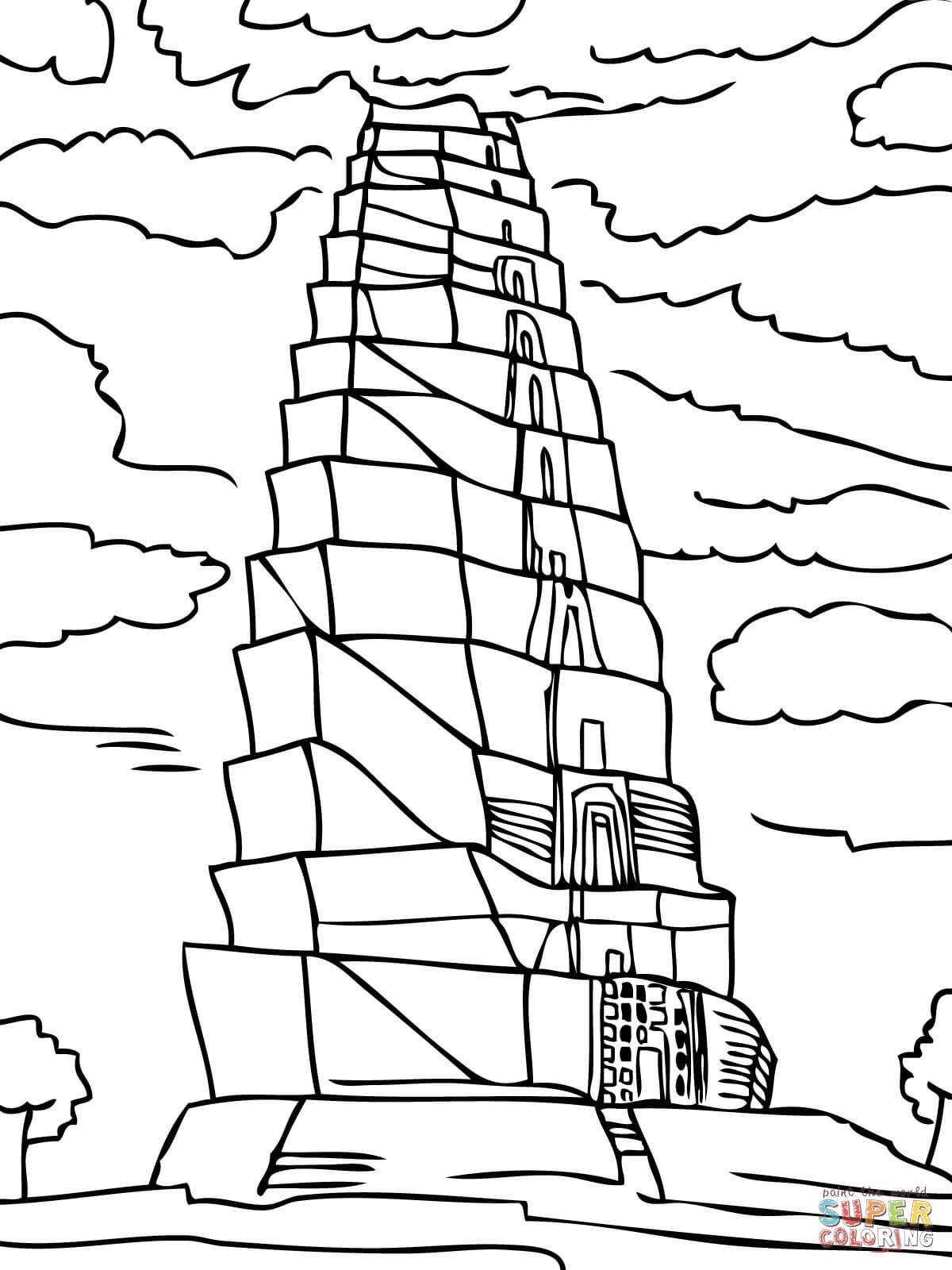 Tower Of Babel Super Coloring Church Crafts 1200x1600 Tower Of Babel Super Coloring Church Crafts