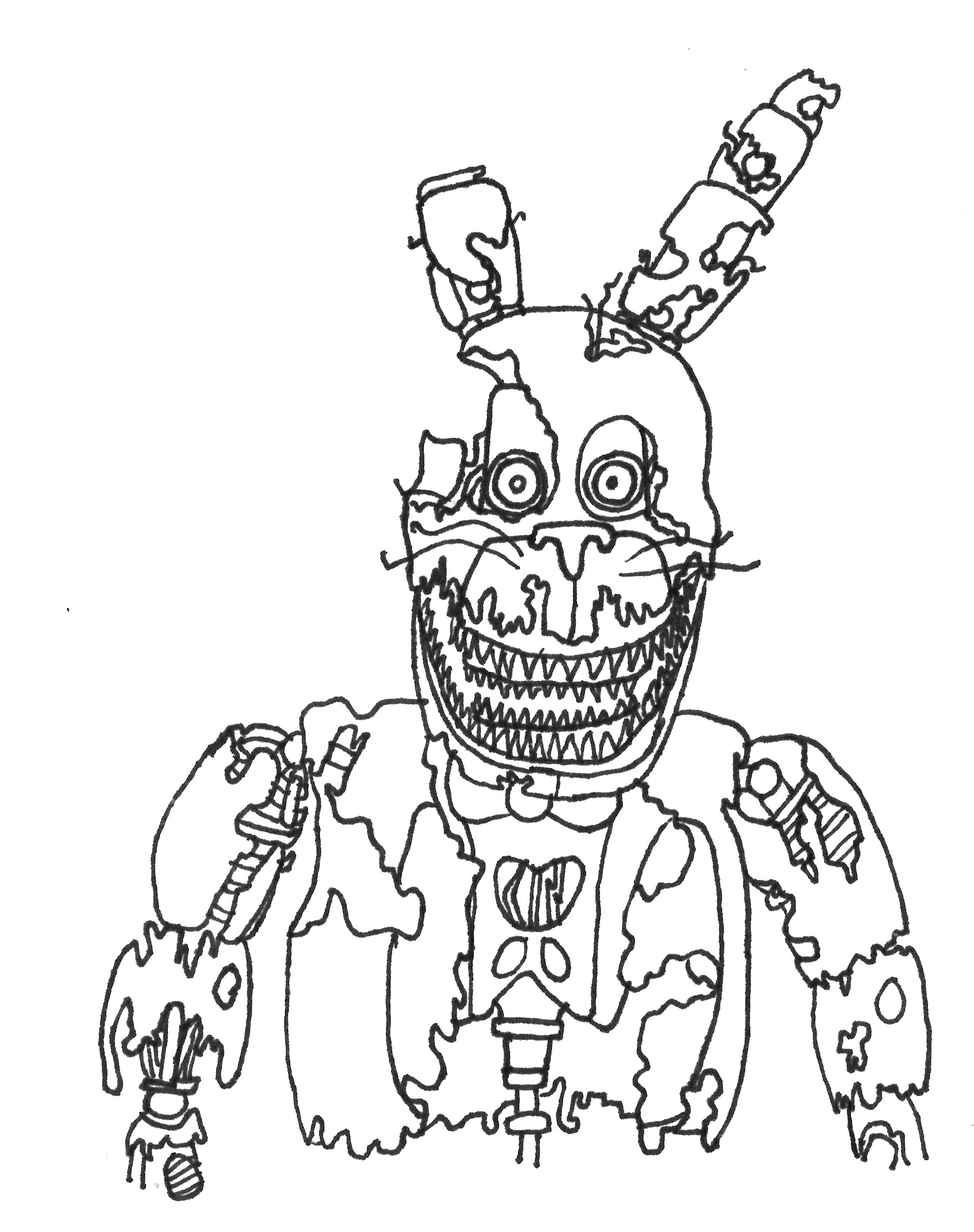 Toy Bonnie Coloring Page at GetColorings.com | Free printable colorings