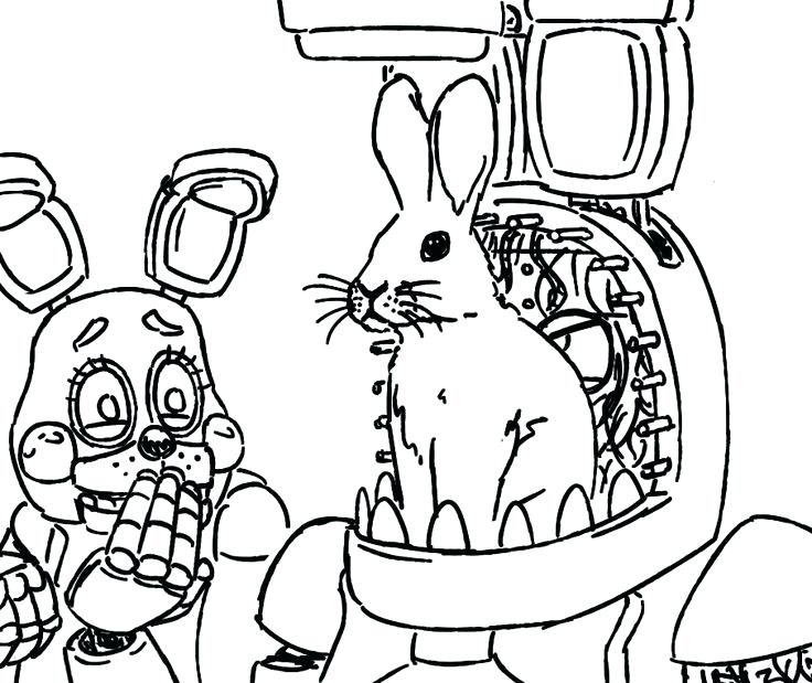 Fnaf Coloring Pages Bonnie 736x619 Fnaf Coloring Pages Bonnie