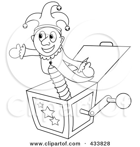 Coloring Page Ouline Of A Joker Jack In The Box Toy Posters, Art 450x470 Coloring Page Ouline Of A Joker Jack In The Box Toy Posters, Art