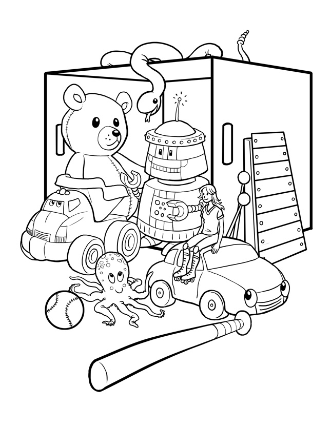 Toy Box Coloring Pages 4