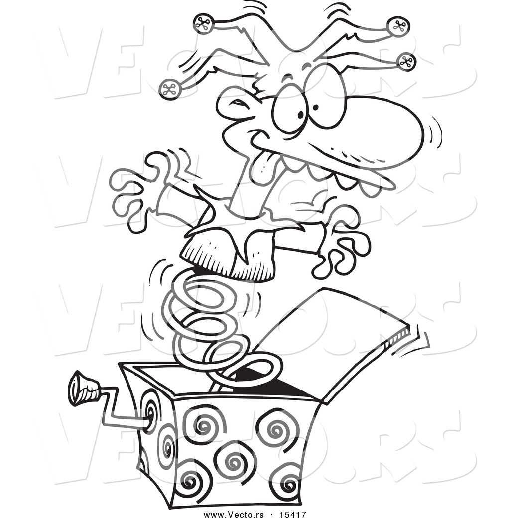 Vector Of A Cartoon Jack In The Box Opening Up 1024x1044 Vector Of A Cartoon Jack In The Box Opening Up