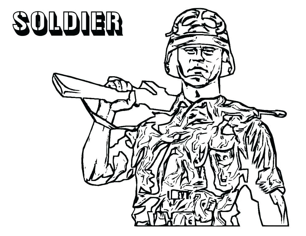 994x768 Soldier Coloring Page