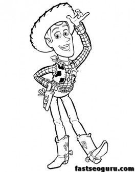 Printable Toy Story 3 Coloring Pages Woody 264x338 Printable Toy Story 3 Coloring Pages Woody