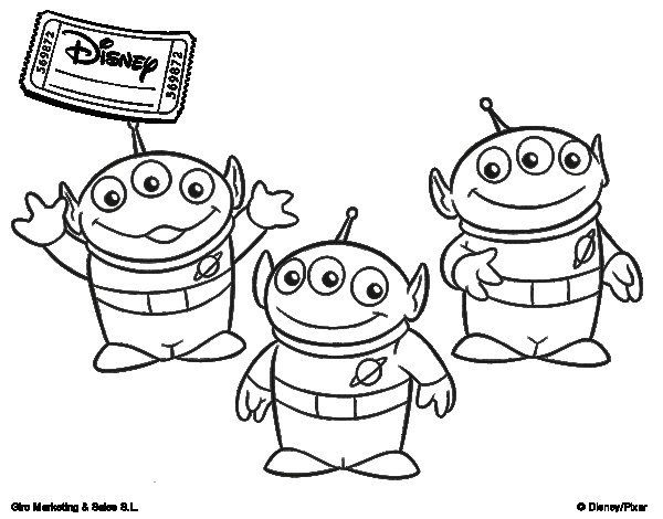 600x470 The Aliens Coloring Pag On Toy Story Alien Printable Coloring