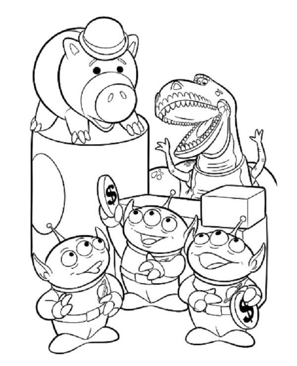 600x738 Toy Story Coloring Pages Kiddo Crafts Colour Book