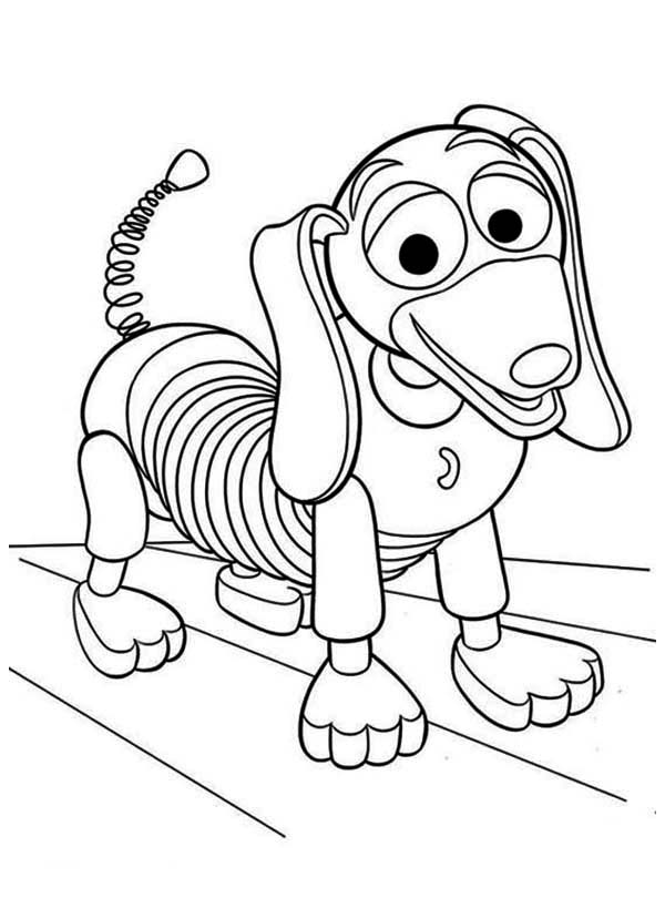 Meet Slinky Dog In Toy Story Coloring Page 600x810 Meet Slinky Dog In Toy Story Coloring Page