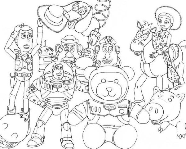 Toy Story Character Coloring Page 600x480 Toy Story Character Coloring Page
