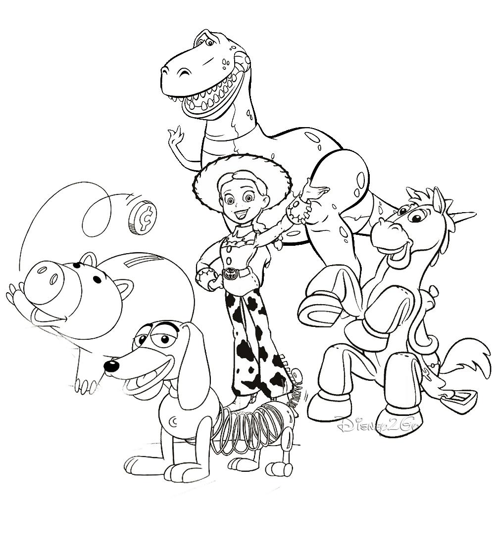 Toy Story Characters Coloring 1000x1100 Toy Story Characters Coloring