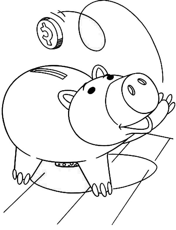 600x783 Hamm The Piggy Bank From Toy Story Coloring Page Color Luna