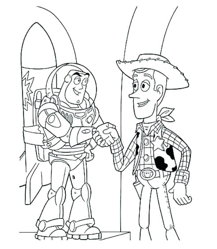 697x801 Toy Story Color Pages Buzz And Woody Coloring Pages Print Woody