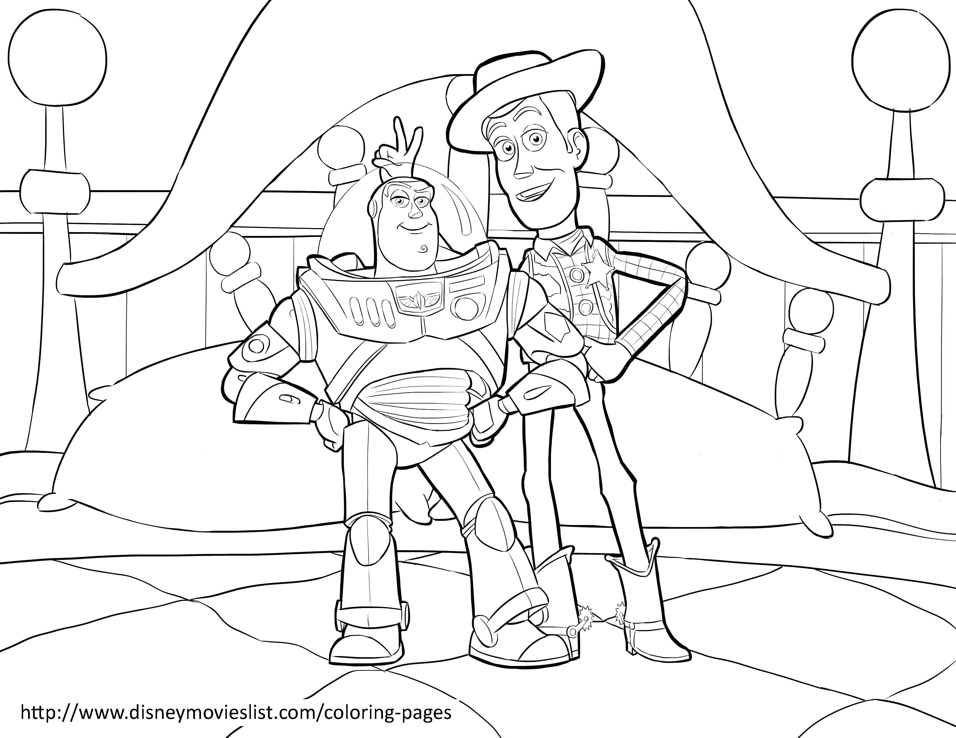 Disney Toy Story Woody And Buzz Coloring Page 3300x2550 Disney Toy Story Woody And Buzz Coloring Page