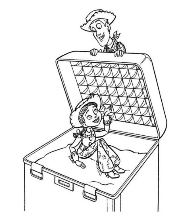 Jessie And Woody Sherif Toy Story Coloring Pages 600x714 Jessie And Woody Sherif Toy Story Coloring Pages