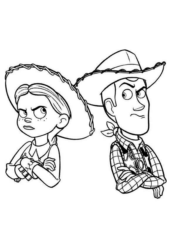 Jessie And Woody Still Mad Free Coloring Page Disney, Kids, Toy 600x840 Jessie And Woody Still Mad Free Coloring Page Disney, Kids, Toy