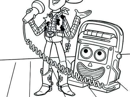 440x330 Toy Story Coloring Pages Printable Toy Story Woody And Bullseye